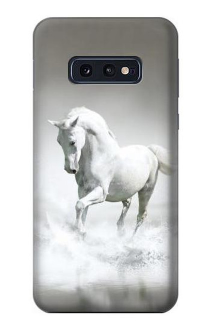 W0932 White Horse Hard Case and Leather Flip Case For Samsung Galaxy S10e