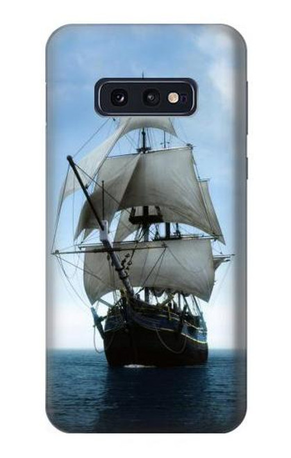 W1096 Sailing Ship in an Ocean Hard Case and Leather Flip Case For Samsung Galaxy S10e