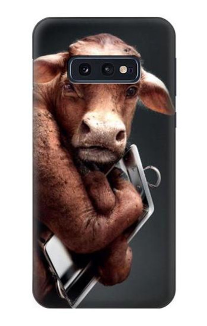 W1271 Crazy Cow Hard Case and Leather Flip Case For Samsung Galaxy S10e