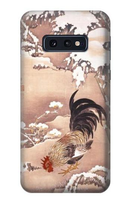 W1332 Ito Jakuchu Rooster Hard Case and Leather Flip Case For Samsung Galaxy S10e