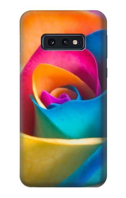 W1671 Rainbow Colorful Rose Hard Case and Leather Flip Case For Samsung Galaxy S10e