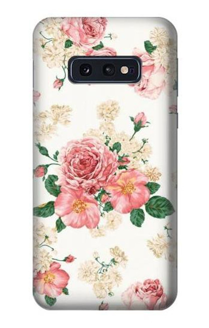 W1859 Rose Pattern Hard Case and Leather Flip Case For Samsung Galaxy S10e