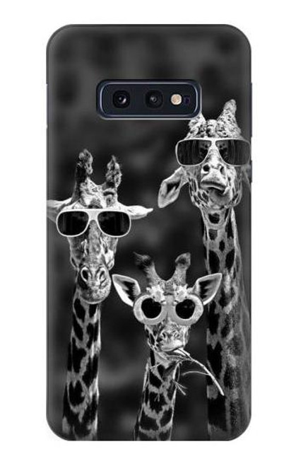 W2327 Giraffes With Sunglasses Hard Case and Leather Flip Case For Samsung Galaxy S10e