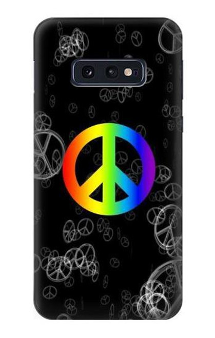 W2356 Peace Sign Hard Case and Leather Flip Case For Samsung Galaxy S10e