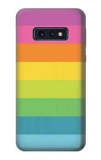 W2363 Rainbow Pattern Hard Case and Leather Flip Case For Samsung Galaxy S10e