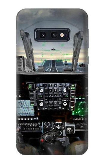 W2435 Fighter Jet Aircraft Cockpit Hard Case and Leather Flip Case For Samsung Galaxy S10e