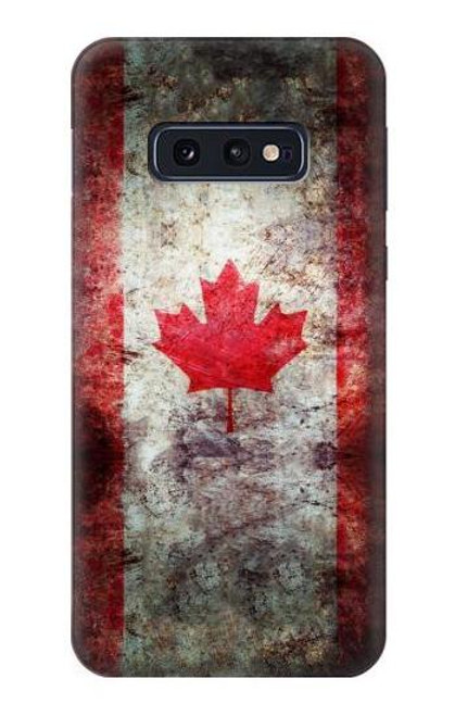 W2490 Canada Maple Leaf Flag Texture Hard Case and Leather Flip Case For Samsung Galaxy S10e