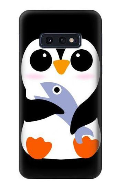 W2631 Cute Baby Penguin Hard Case and Leather Flip Case For Samsung Galaxy S10e