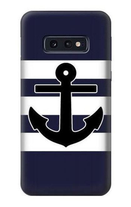 W2758 Anchor Navy Hard Case and Leather Flip Case For Samsung Galaxy S10e