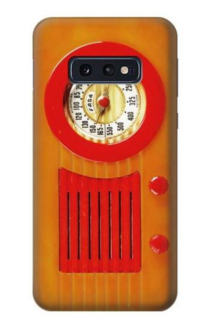 W2780 Vintage Orange Bakelite Radio Hard Case and Leather Flip Case For Samsung Galaxy S10e