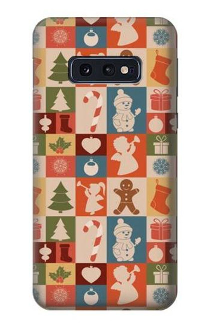 W2854 Cute Xmas Pattern Hard Case and Leather Flip Case For Samsung Galaxy S10e