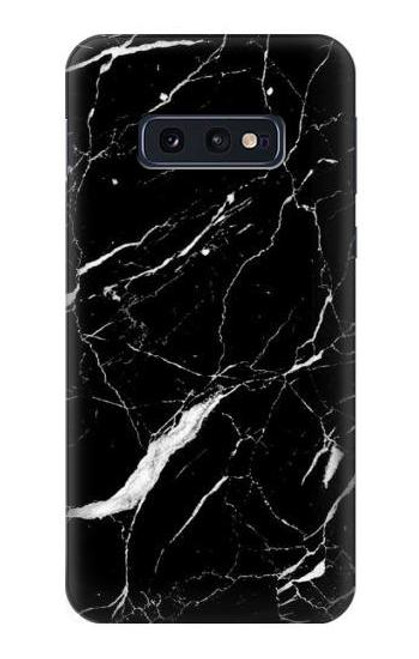 W2895 Black Marble Graphic Printed Hard Case and Leather Flip Case For Samsung Galaxy S10e