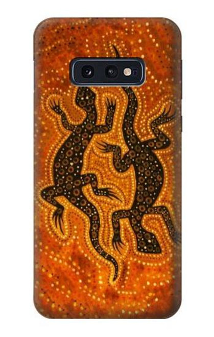 W2901 Lizard Aboriginal Art Hard Case and Leather Flip Case For Samsung Galaxy S10e