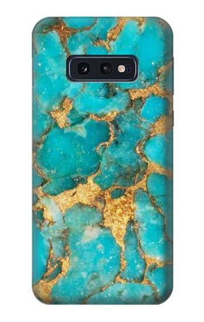 W2906 Aqua Turquoise Stone Hard Case and Leather Flip Case For Samsung Galaxy S10e