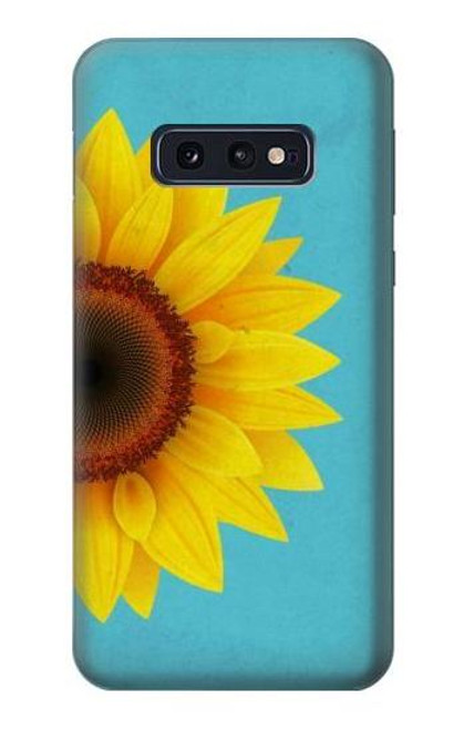 W3039 Vintage Sunflower Blue Hard Case and Leather Flip Case For Samsung Galaxy S10e