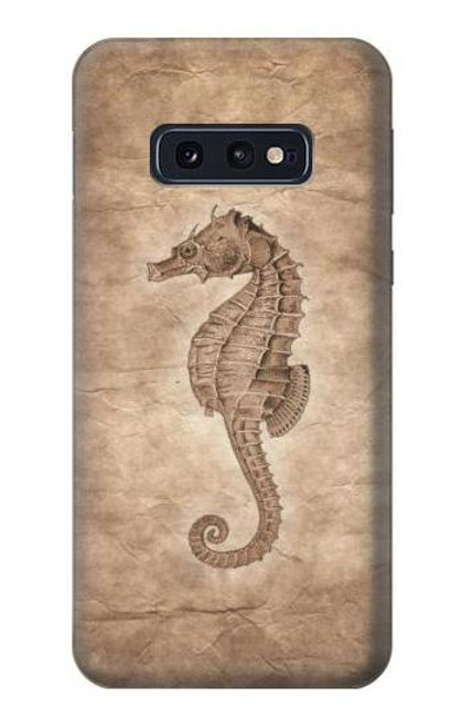 W3214 Seahorse Skeleton Fossil Hard Case and Leather Flip Case For Samsung Galaxy S10e