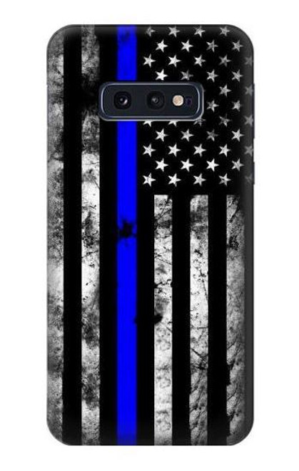 W3244 Thin Blue Line USA Hard Case and Leather Flip Case For Samsung Galaxy S10e