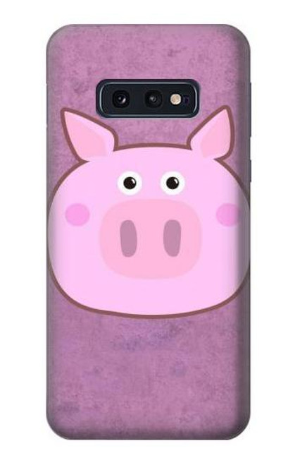 W3269 Pig Cartoon Hard Case and Leather Flip Case For Samsung Galaxy S10e