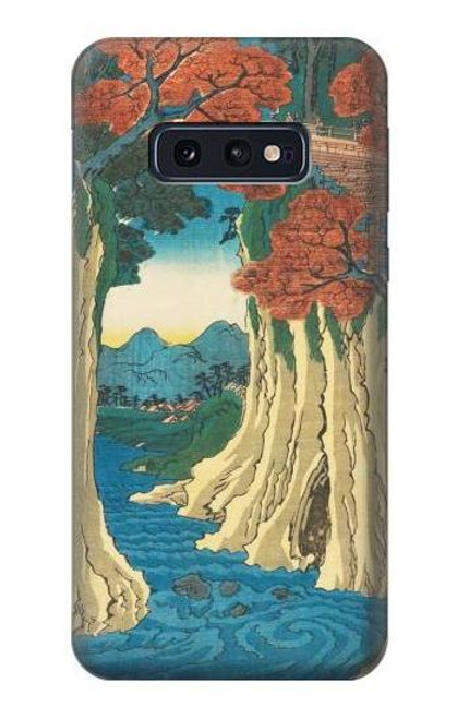 W3348 Utagawa Hiroshige The Monkey Bridge Hard Case and Leather Flip Case For Samsung Galaxy S10e