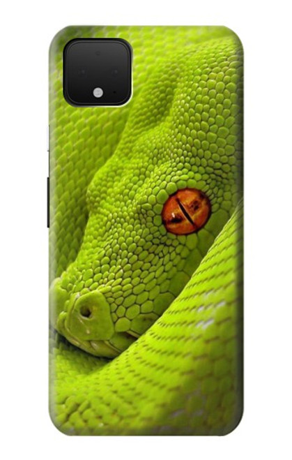 W0785 Green Snake Hard Case and Leather Flip Case For Google Pixel 4