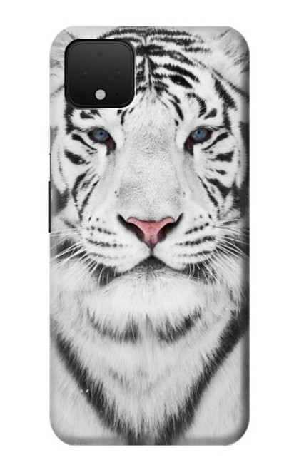 W2553 White Tiger Hard Case and Leather Flip Case For Google Pixel 4