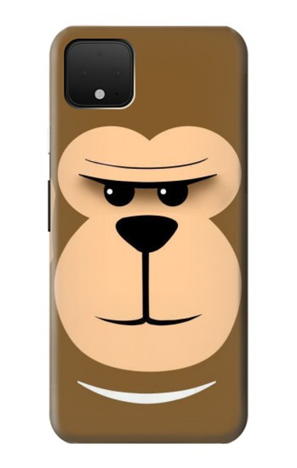 W2721 Cute Grumpy Monkey Cartoon Hard Case and Leather Flip Case For Google Pixel 4
