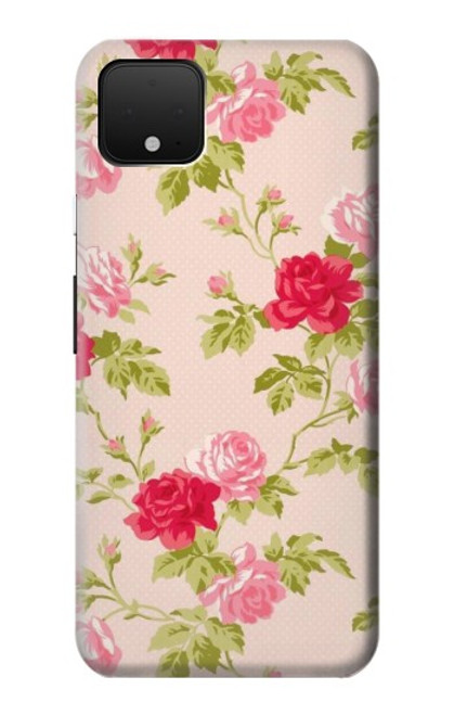 W3037 Pretty Rose Cottage Flora Hard Case and Leather Flip Case For Google Pixel 4