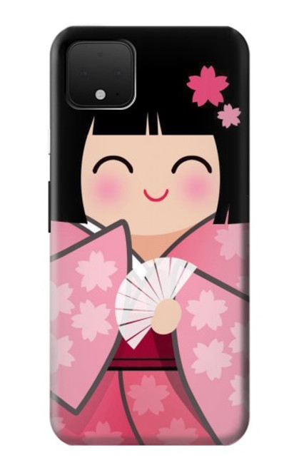 W3042 Japan Girl Hina Doll Kimono Sakura Hard Case and Leather Flip Case For Google Pixel 4