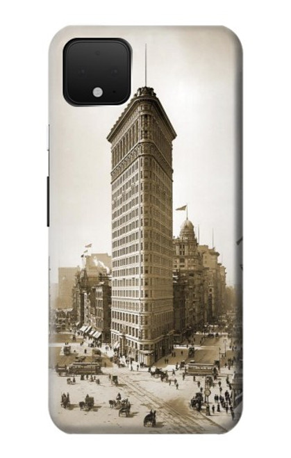 W3046 Old New York Flatiron Building Hard Case and Leather Flip Case For Google Pixel 4