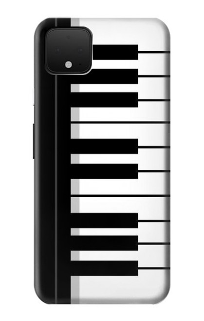 W3078 Black and White Piano Keyboard Hard Case and Leather Flip Case For Google Pixel 4