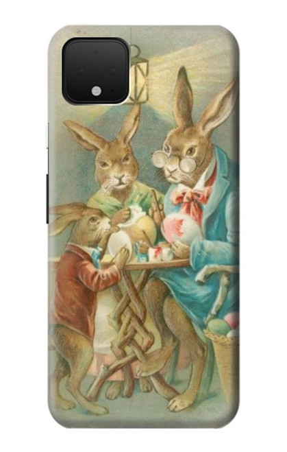 W3164 Easter Rabbit Family Hard Case and Leather Flip Case For Google Pixel 4