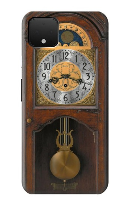 W3173 Grandfather Clock Antique Wall Clock Hard Case and Leather Flip Case For Google Pixel 4