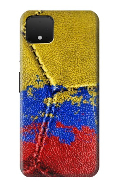 W3306 Colombia Flag Vintage Football Graphic Hard Case and Leather Flip Case For Google Pixel 4