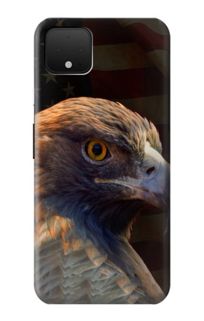 W3376 Eagle American Flag Hard Case and Leather Flip Case For Google Pixel 4