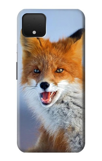 W0417 Fox Hard Case and Leather Flip Case For Google Pixel 4 XL