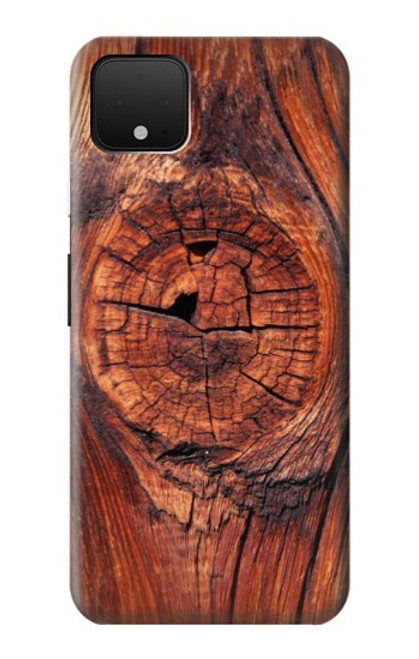 W0603 Wood Graphic Printed Hard Case and Leather Flip Case For Google Pixel 4 XL