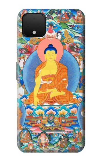 W1256 Buddha Paint Hard Case and Leather Flip Case For Google Pixel 4 XL