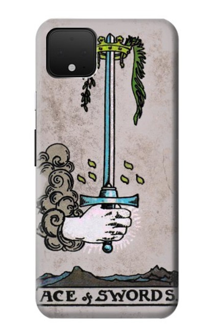 W2482 Tarot Card Ace of Swords Hard Case and Leather Flip Case For Google Pixel 4 XL