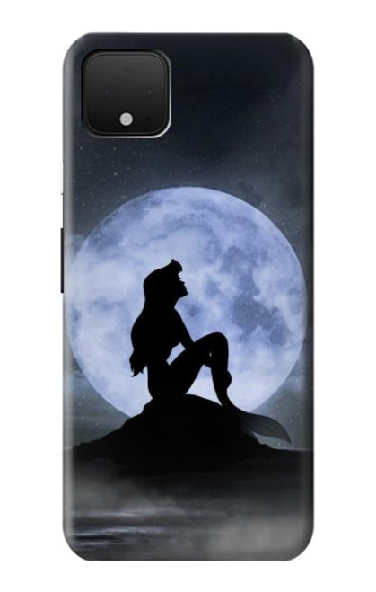 W2668 Mermaid Silhouette Moon Night Hard Case and Leather Flip Case For Google Pixel 4 XL