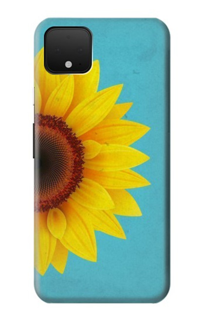 W3039 Vintage Sunflower Blue Hard Case and Leather Flip Case For Google Pixel 4 XL