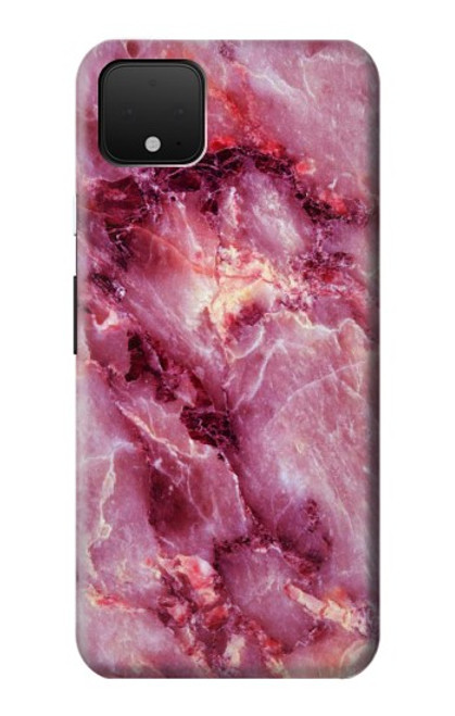 W3052 Pink Marble Graphic Printed Hard Case and Leather Flip Case For Google Pixel 4 XL