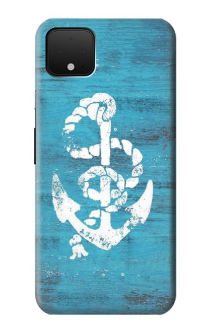 W3053 Marine Anchor Blue Hard Case and Leather Flip Case For Google Pixel 4 XL