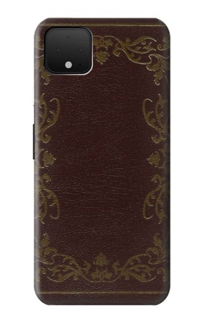 W3553 Vintage Book Cover Hard Case and Leather Flip Case For Google Pixel 4 XL