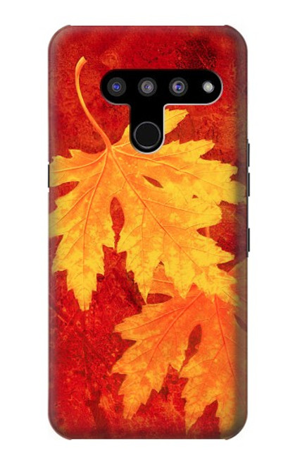 W0479 Maple Leaf Hard Case and Leather Flip Case For LG V50, LG V50 ThinQ 5G