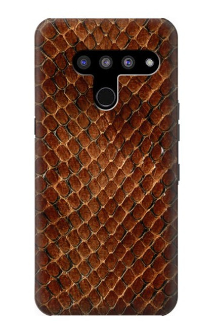 W0555 Snake Skin Hard Case and Leather Flip Case For LG V50, LG V50 ThinQ 5G