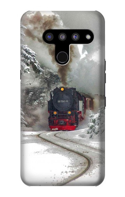 W1509 Steam Train Hard Case and Leather Flip Case For LG V50, LG V50 ThinQ 5G