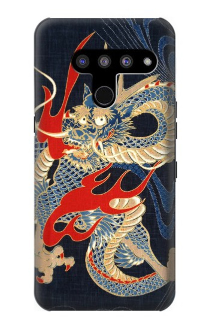 W2073 Japan Dragon Art Hard Case and Leather Flip Case For LG V50, LG V50 ThinQ 5G