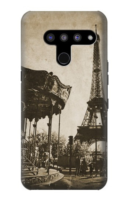 W2174 Eiffel Tower Vintage Paris Hard Case and Leather Flip Case For LG V50, LG V50 ThinQ 5G