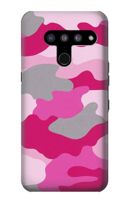 W2525 Pink Camo Camouflage Hard Case and Leather Flip Case For LG V50, LG V50 ThinQ 5G