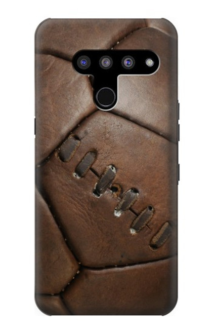 W2661 Leather Soccer Football Graphic Hard Case and Leather Flip Case For LG V50, LG V50 ThinQ 5G